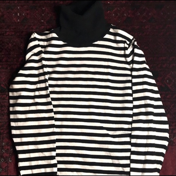 Tommy Hilfiger striped turtleneck sweater Sz M - Picture 3 of 5